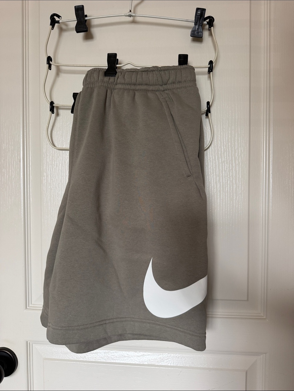 Nike Green Taupe Shorts with White Swoosh